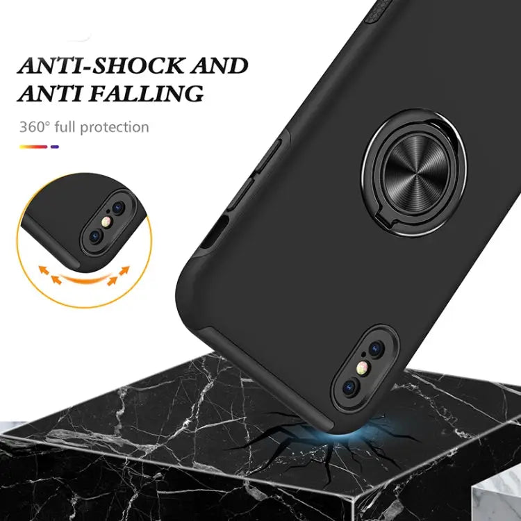 PC + TPU Shockproof Magnetic Protective Case with Invisible Ring Holder For iPhone XS / X For iPhone XR For iPhone XS