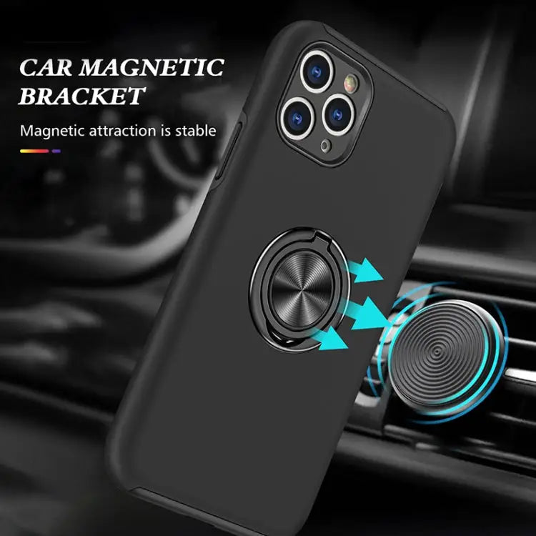 PC + TPU Shockproof Magnetic Protective Case with Invisible Ring Holder For iPhone 11 Pro For iPhone 11 Pro Max