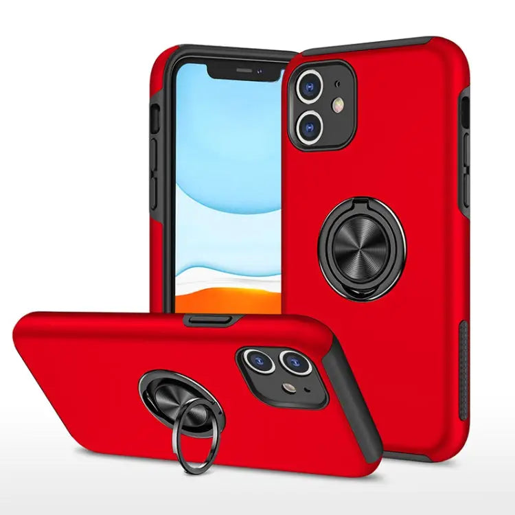 PC + TPU Shockproof Magnetic Protective Case with Invisible Ring Holder For iPhone XS / X For iPhone XR For iPhone XS
