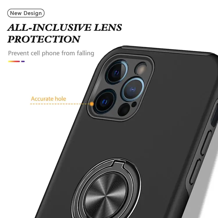 PC + TPU Shockproof Magnetic Protective Case with Invisible Ring Holder For iPhone 12 Pro For iPhone 12 Pro Max - Apple