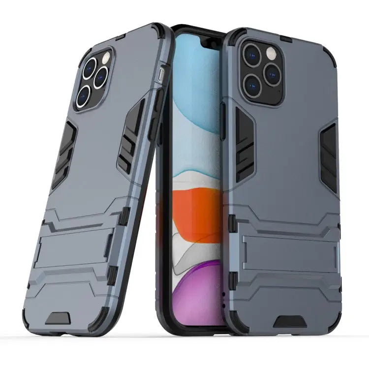 PC + TPU Shockproof Protective Case with Invisible Holder For iPhone 12 / 12 Pro For iPhone 12 mini For OPPO Realme C11