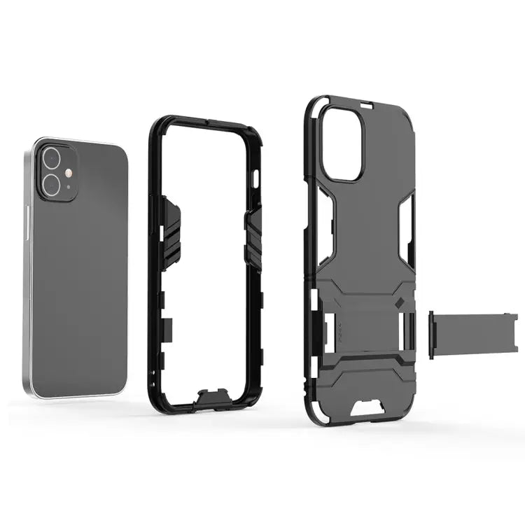 PC + TPU Shockproof Protective Case with Invisible Holder For iPhone 12 / 12 Pro For iPhone 12 mini For OPPO Realme C11