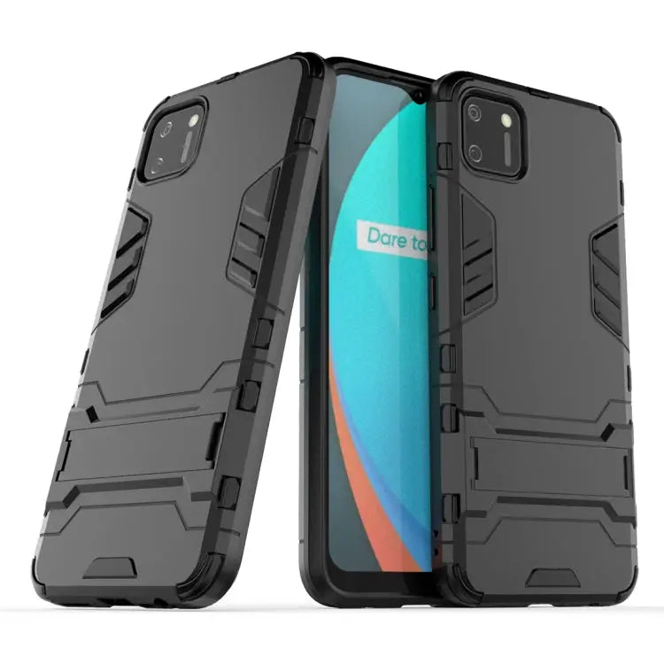 PC + TPU Shockproof Protective Case with Invisible Holder For iPhone 12 / 12 Pro For iPhone 12 mini For OPPO Realme C11