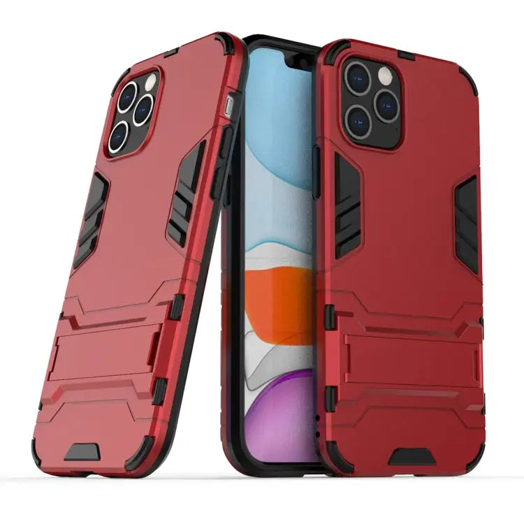 PC + TPU Shockproof Protective Case with Invisible Holder For iPhone 12 / 12 Pro For iPhone 12 mini For OPPO Realme C11