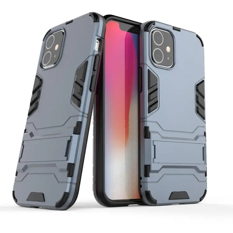 PC + TPU Shockproof Protective Case with Invisible Holder For iPhone 12 / 12 Pro For iPhone 12 mini For OPPO Realme C11
