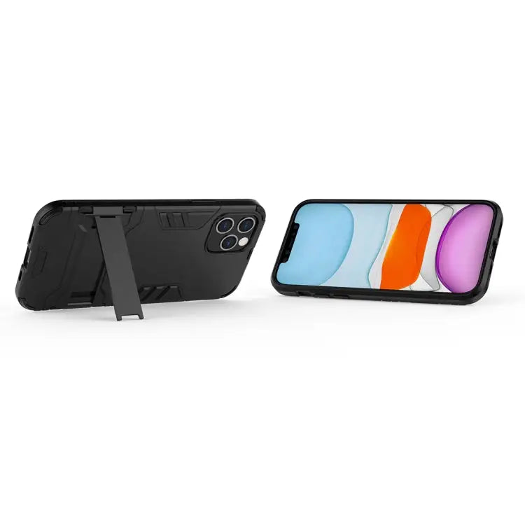 PC + TPU Shockproof Protective Case with Invisible Holder For iPhone 12 / 12 Pro For iPhone 12 mini For OPPO Realme C11