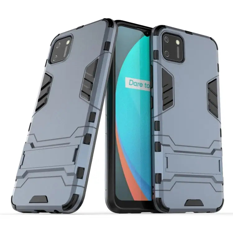 PC + TPU Shockproof Protective Case with Invisible Holder For iPhone 12 / 12 Pro For iPhone 12 mini For OPPO Realme C11