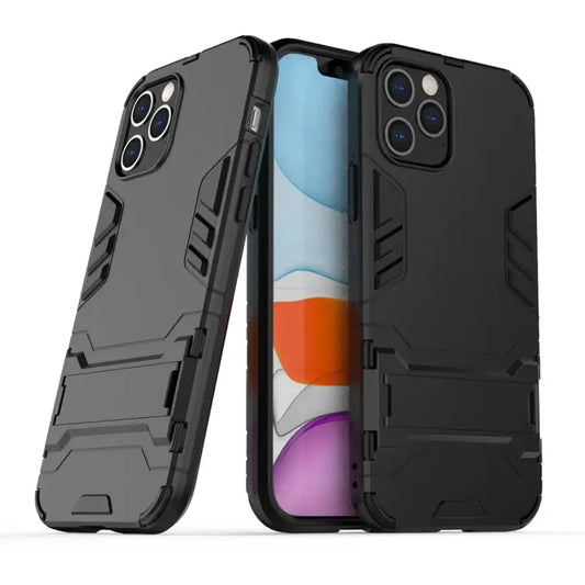 PC + TPU Shockproof Protective Case with Invisible Holder For iPhone 12 / 12 Pro For iPhone 12 mini For OPPO Realme C11