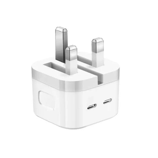 PD 35W Dual USB-C / Type-C Ports Charger for iPhone / iPad Series UK Plug - UK Plug