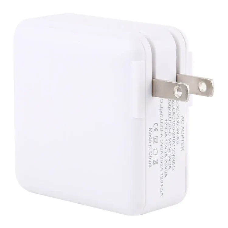 PD65W-A6 PD 65W 90 Degrees Foldable Pin Portable Multi-function USB Quick Charger US Plug