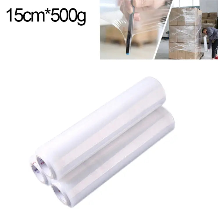 PE Transparent Stretch Wrap Film(Width: 15cm Length: 220m) Width: 15cm Length: 220m - Width: 15cm, Length: 220m