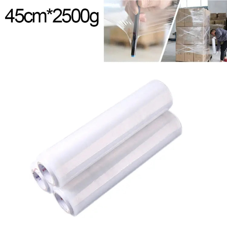 PE Transparent Stretch Wrap Film(Width: 45cm Length: 320m) Width: 45cm Length: 320m - Width: 45cm, Length: 320m
