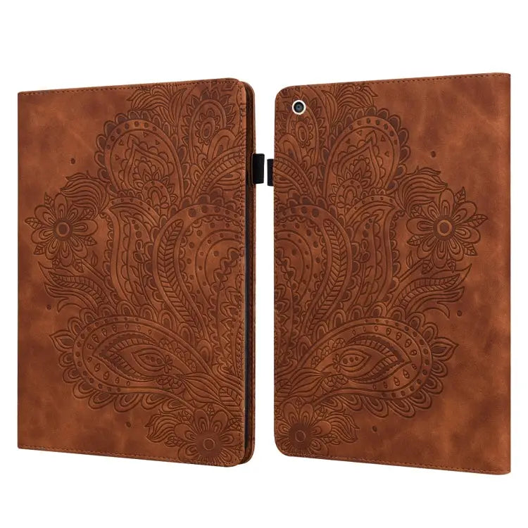 Peacock Embossed Pattern TPU + PU Horizontal Flip Leather Case with Holder & Card Slots & Wallet & Sleep / Wake-up