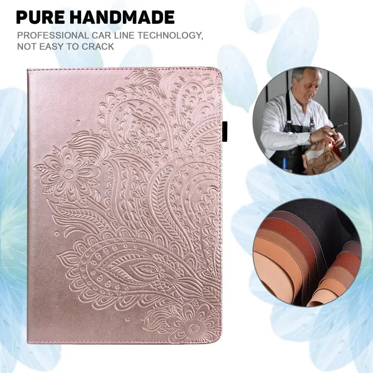 Peacock Embossed Pattern TPU + PU Horizontal Flip Leather Case with Holder & Card Slots & Wallet & Sleep / Wake-up