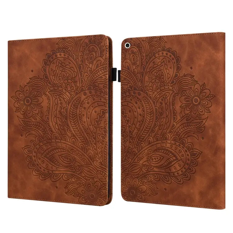 Peacock Embossed Pattern TPU + PU Horizontal Flip Leather Case with Holder & Card Slots & Wallet & Sleep / Wake-up