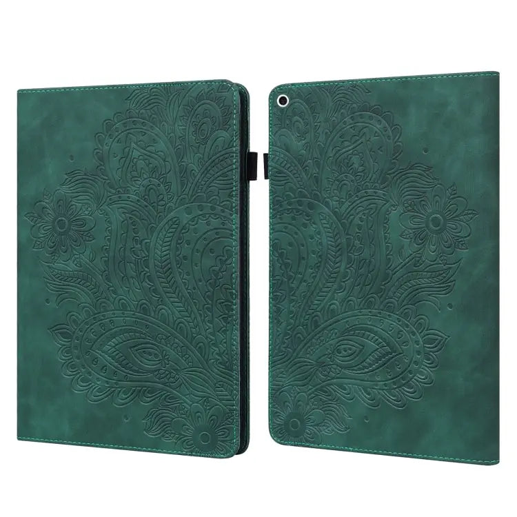 Peacock Embossed Pattern TPU + PU Horizontal Flip Leather Case with Holder & Card Slots & Wallet & Sleep / Wake-up