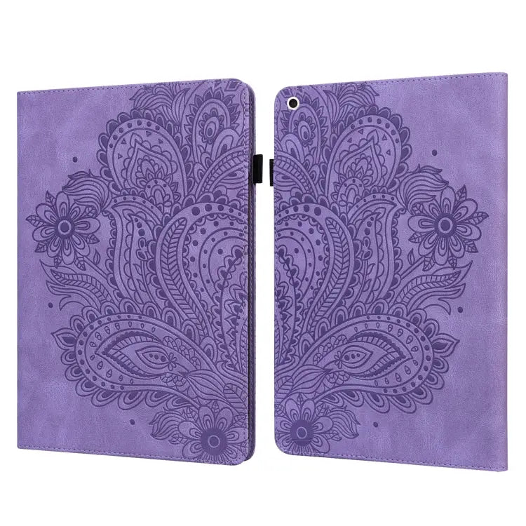 Peacock Embossed Pattern TPU + PU Horizontal Flip Leather Case with Holder & Card Slots & Wallet & Sleep / Wake-up