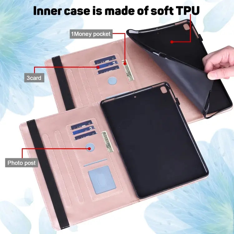 Peacock Embossed Pattern TPU + PU Horizontal Flip Leather Case with Holder & Card Slots & Wallet & Sleep / Wake-up