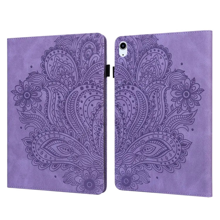 Peacock Embossed Pattern TPU + PU Leather Smart Tablet Case with Sleep / Wake-up For iPad 10.2 2019 / Pro 10.5 inch