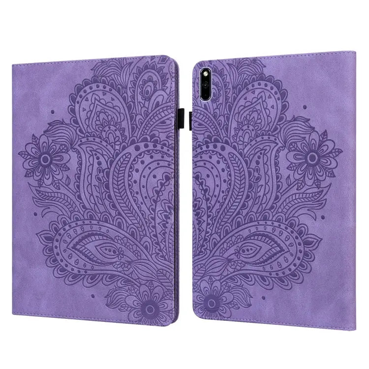 Peacock Embossed Pattern TPU + PU Leather Tablet Case For Huawei MatePad 10.4 For Huawei MatePad T8 8.0 2020 For Huawei