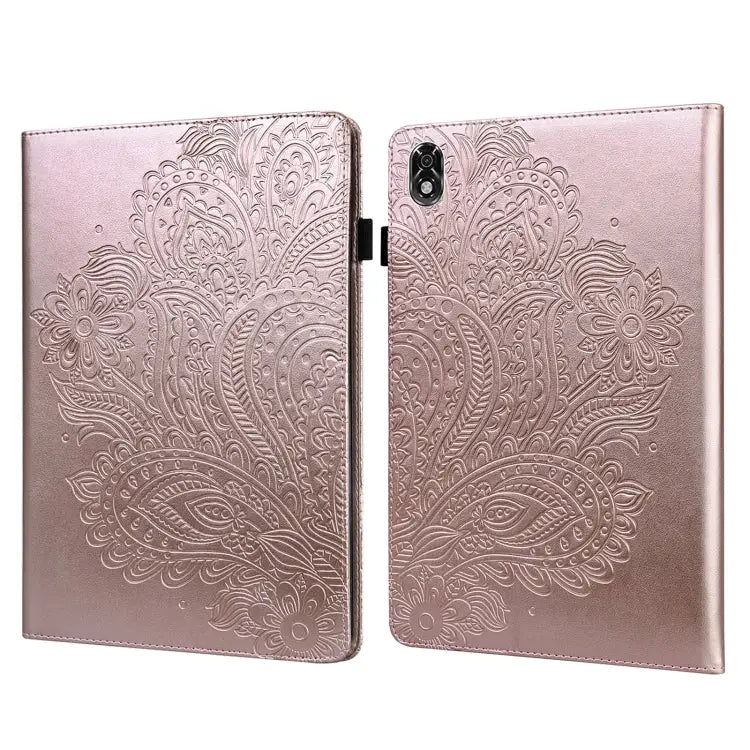 Peacock Embossed Pattern TPU + PU Leather Tablet Case For Lenovo Tab K10 10.3 inch TB-X6C6F / TB-X6C6X & M10 Plus 10.3