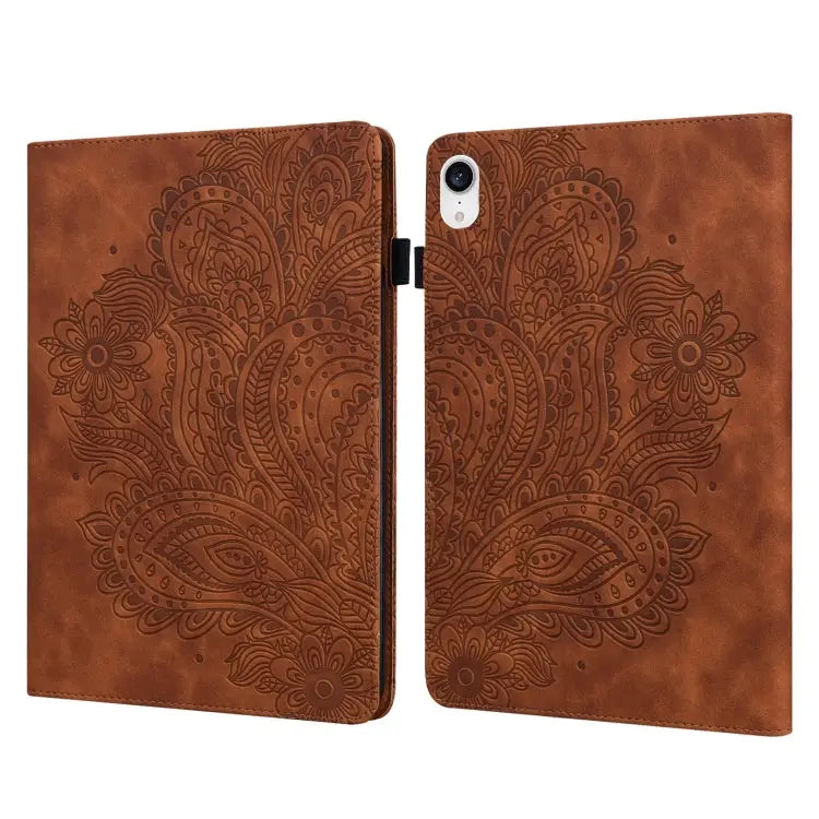 Peacock Embossed Pattern TPU + PU Leather Tablet Case For Lenovo Tab K10 10.3 inch TB-X6C6F / TB-X6C6X & M10 Plus 10.3