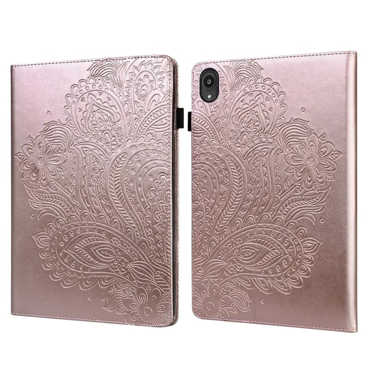 Peacock Embossed Pattern TPU + PU Leather Tablet Case For Lenovo Tab K10 10.3 inch TB-X6C6F / TB-X6C6X & M10 Plus 10.3