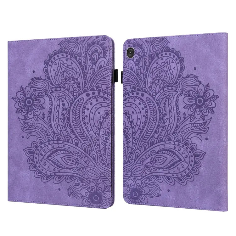 Peacock Embossed Pattern TPU + PU Leather Tablet Case For Lenovo Tab M10 TB-X505L / TB-X505F / TB-X605L / TB-X605F &