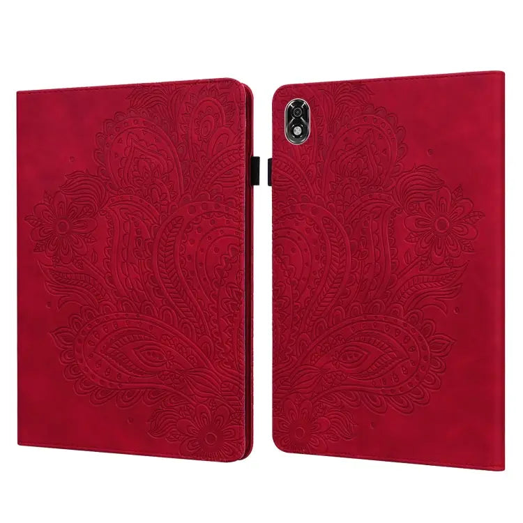 Peacock Embossed Pattern TPU + PU Leather Tablet Case For Lenovo Tab K10 10.3 inch TB-X6C6F / TB-X6C6X & M10 Plus 10.3