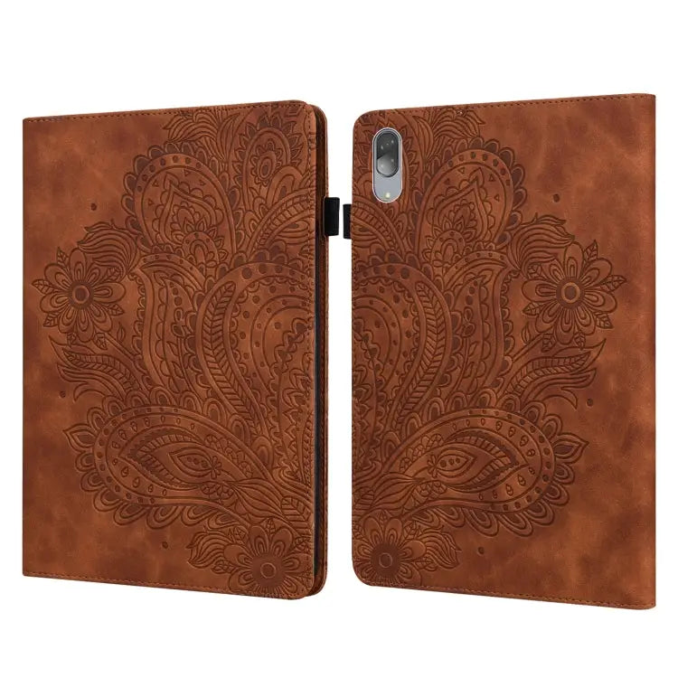 Peacock Embossed Pattern TPU + PU Leather Tablet Case For Lenovo Tab M10 TB-X505L / TB-X505F / TB-X605L / TB-X605F &
