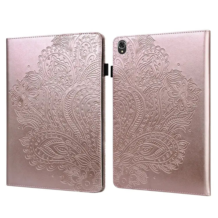 Peacock Embossed Pattern TPU + PU Leather Tablet Case For Lenovo Tab K10 10.3 inch TB-X6C6F / TB-X6C6X & M10 Plus 10.3