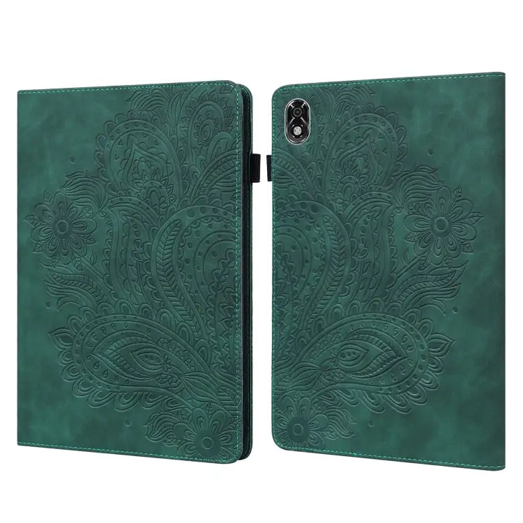 Peacock Embossed Pattern TPU + PU Leather Tablet Case For Lenovo Tab K10 10.3 inch TB-X6C6F / TB-X6C6X & M10 Plus 10.3