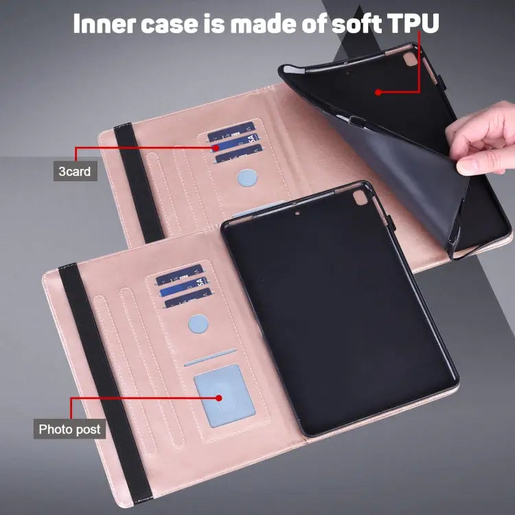 Peacock Embossed Pattern TPU + PU Leather Tablet Case For Lenovo Tab K10 10.3 inch TB-X6C6F / TB-X6C6X & M10 Plus 10.3