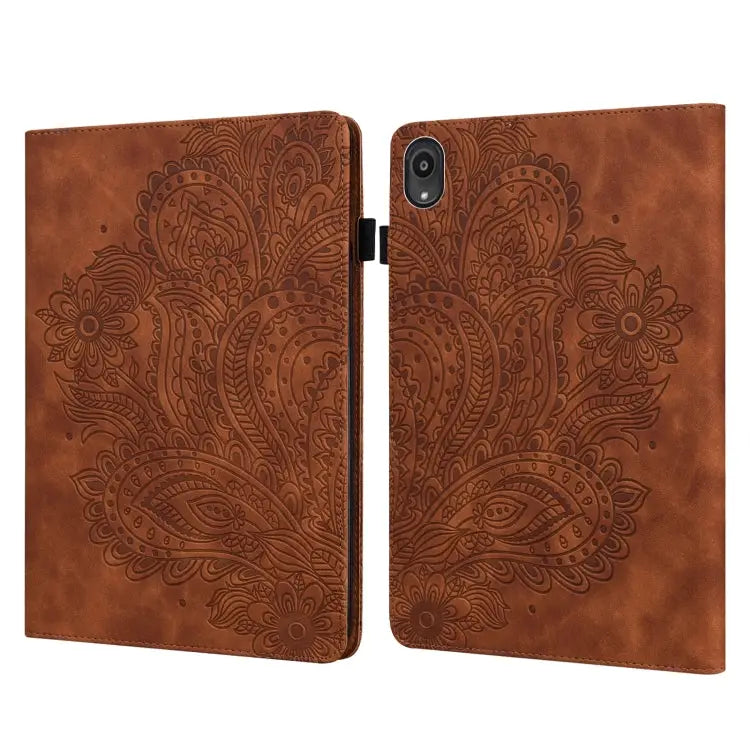 Peacock Embossed Pattern TPU + PU Leather Tablet Case For Lenovo Tab K10 10.3 inch TB-X6C6F / TB-X6C6X & M10 Plus 10.3