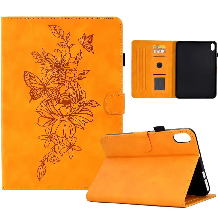 Peony Butterfly Embossed Leather Smart Tablet Case For iPad 10.2 2020/2019 / Air 10.5 2019 For iPad 2025 / 2022