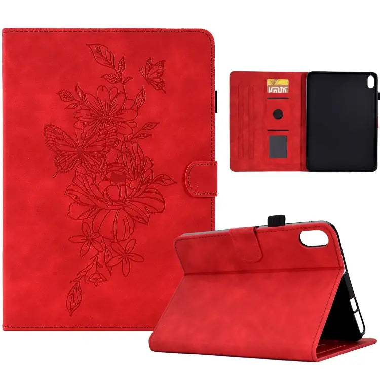 Peony Butterfly Embossed Leather Smart Tablet Case For iPad 10.2 2020/2019 / Air 10.5 2019 For iPad 2025 / 2022