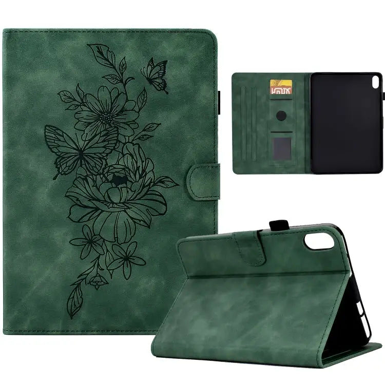 Peony Butterfly Embossed Leather Smart Tablet Case For iPad 10.2 2020/2019 / Air 10.5 2019 For iPad 2025 / 2022