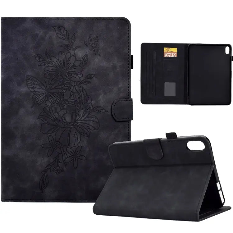 Peony Butterfly Embossed Leather Smart Tablet Case For iPad 10.2 2020/2019 / Air 10.5 2019 For iPad 2025 / 2022