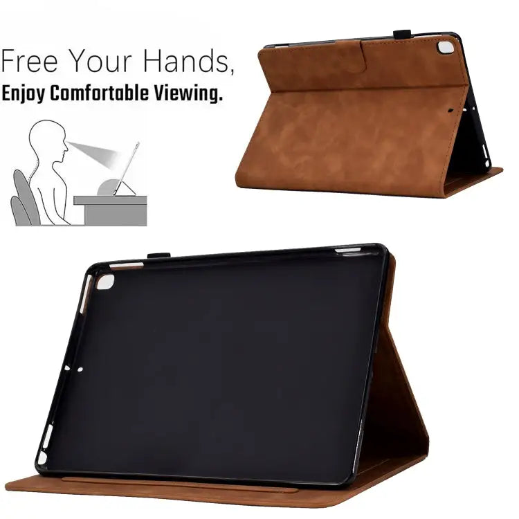 Peony Butterfly Embossed Leather Smart Tablet Case For iPad 10.2 2020/2019 / Air 10.5 2019 For iPad 2025 / 2022