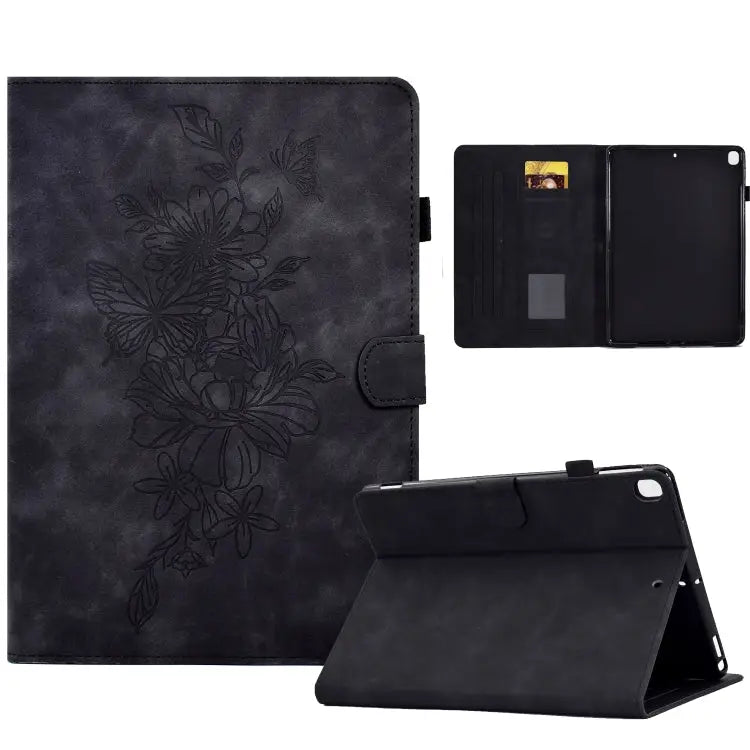 Peony Butterfly Embossed Leather Smart Tablet Case For iPad 10.2 2020/2019 / Air 10.5 2019 For iPad 2025 / 2022