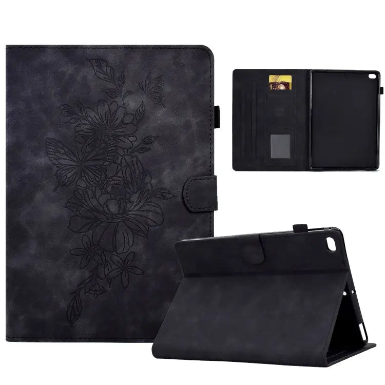 Peony Butterfly Embossed Leather Smart Tablet Case For iPad mini 5 / 4 / 3 / 2 / 1 For iPad Pro 11 2020/2018 / Air 10.9