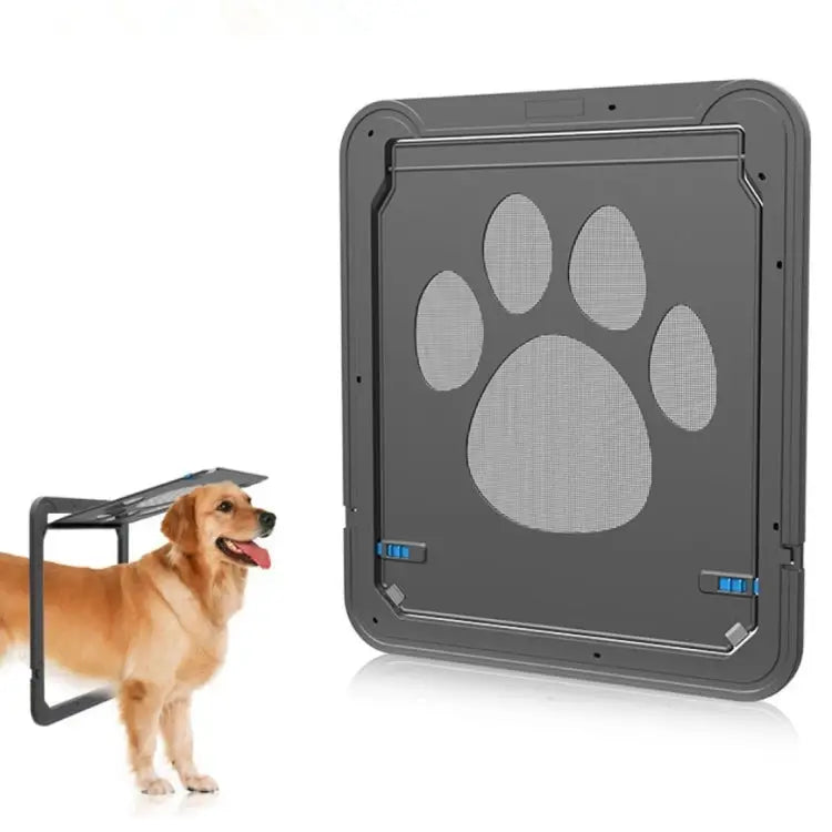 Pet Footprint Pattern Dog Auto Lock / Lockable Gate Cat Safe Flap Window Pet Screen Door Size: 42x37cm 42x37cm - 42x37cm