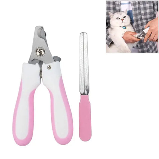 Pet Nail Clippers and Polisher Set Size: Small Small Pink - Small Pink / Pink