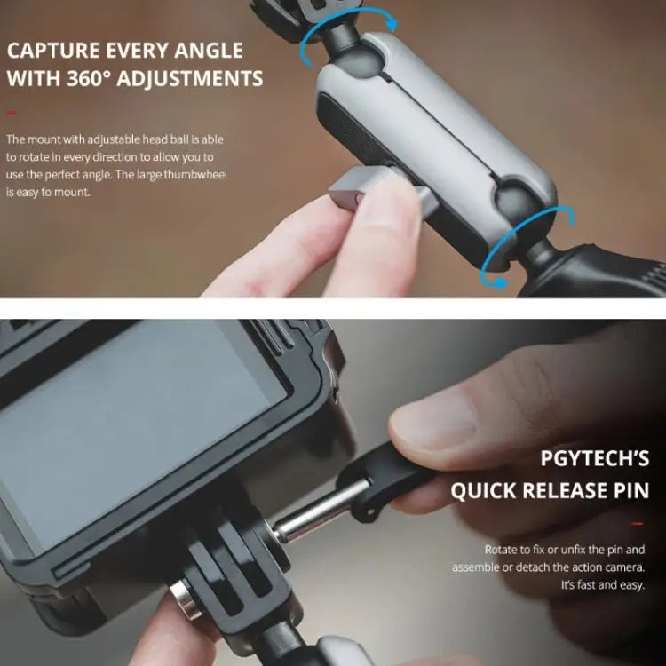 PGYTECH Action Camera Handlebar Mount For Insta360 ONE / ONE R / OSMO Action / GoPro Handlebar Mount - Handlebar Mount