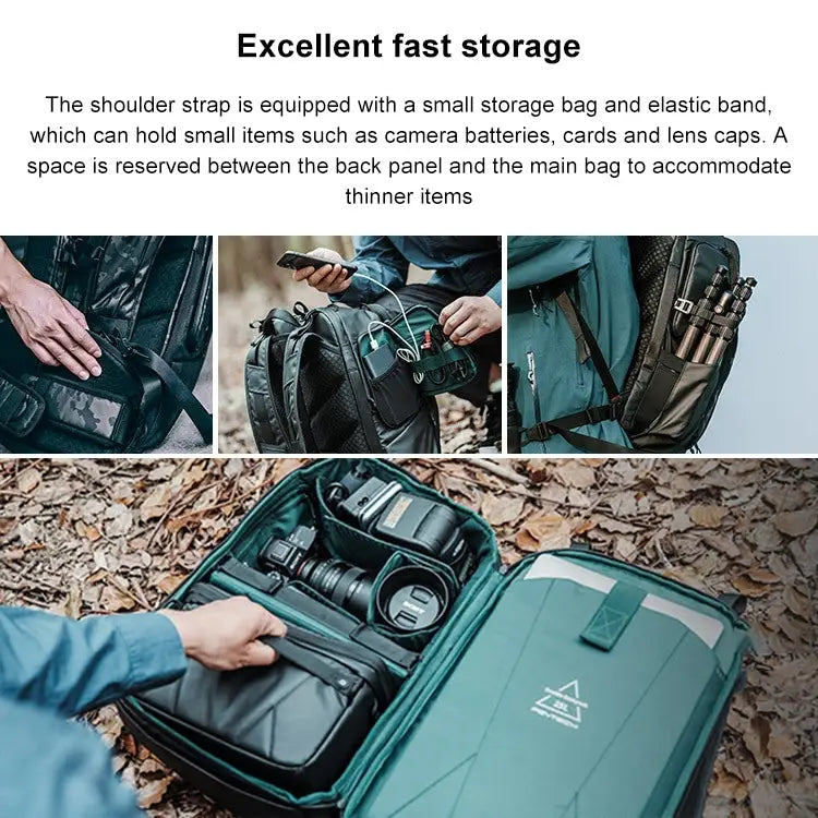 PGYTECH P-CB-020 2 in 1 Waterproof Shockproof Outdoor Dual Shoulders Backpack + Single Shoulder Bag - P-CB-020