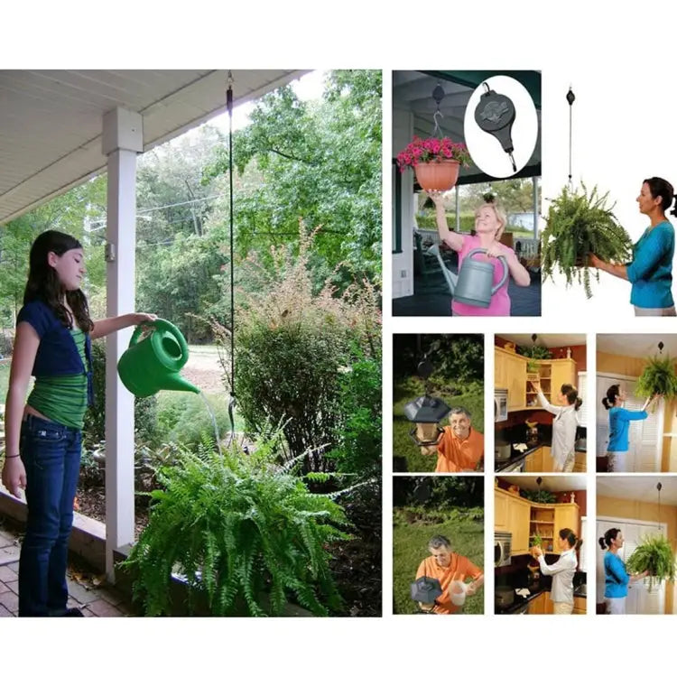 Plant Pulley Adjustable Heavy Duty Hanging Hooks Plant Hangers for Hanging Planters Pulley Hanging Hooks - Pulley