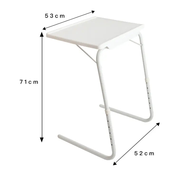 Plastic Pad Steel Tube Bracket Liftable Foldable Portable Multi-purpose Laptop Table Adjustable Height: 52-72cm