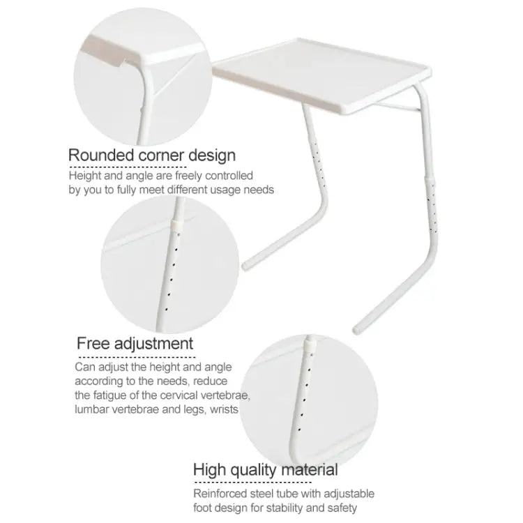 Plastic Pad Steel Tube Bracket Liftable Foldable Portable Multi-purpose Laptop Table Adjustable Height: 52-72cm