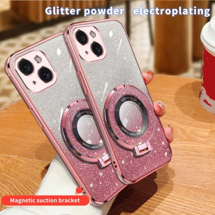 Plated Gradient Glitter Round Holder TPU Phone Case For iPhone 13 mini For iPhone 12 For iPhone 12 Pro Max For iPhone