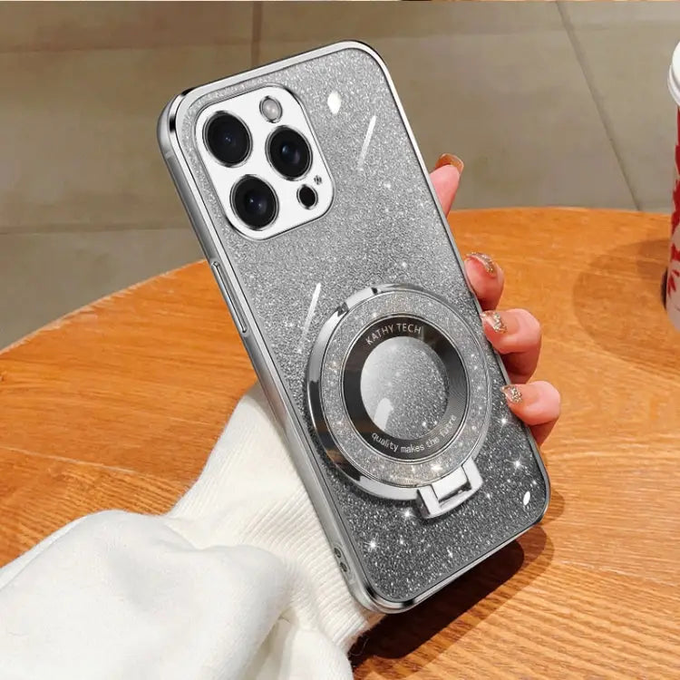 Plated Gradient Glitter Round Holder TPU Phone Case For iPhone 14 Plus For iPhone 14 For iPhone 14 Pro For iPhone 14